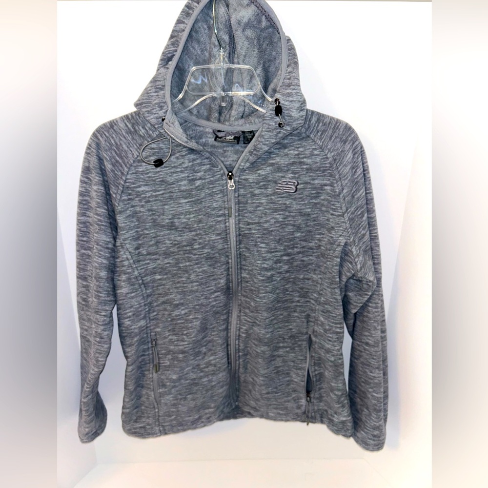 New Balance hooded women’s full zip fleece jacket w/pockets sz‎ Large
